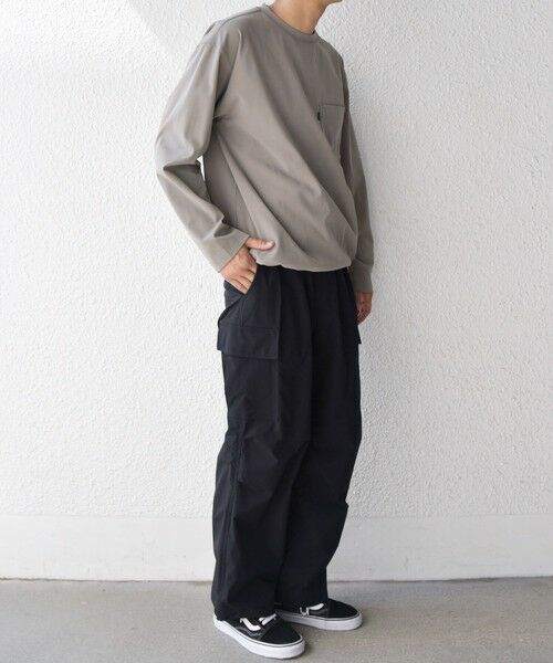 SHIPS / シップス Tシャツ | SHIPS any: SORONA(R) ストレッチ ジャージー スピンドル ポケット Tシャツ (ロンT)◆ | 詳細29