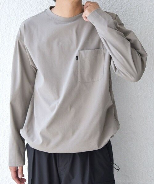 SHIPS / シップス Tシャツ | SHIPS any: SORONA(R) ストレッチ ジャージー スピンドル ポケット Tシャツ (ロンT)◆ | 詳細30