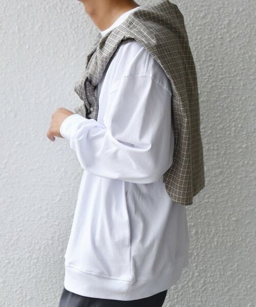 SHIPS / シップス Tシャツ | ONEITA: ケミカルウォッシュ サイド ポケット リラックス Tシャツ(ロンT) | 詳細4