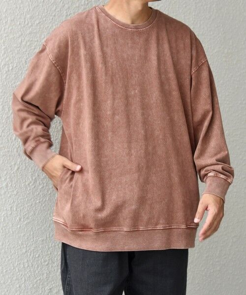 SHIPS / シップス Tシャツ | ONEITA: ケミカルウォッシュ サイド ポケット リラックス Tシャツ(ロンT) | 詳細24