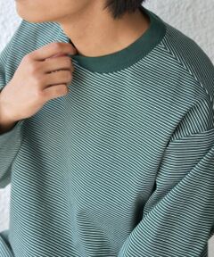 SHIPS / シップス Tシャツ | SHIPS any: デザインリブ ハイゲージ ポンチ マイクロ ボーダー Tシャツ (ロンT)◆