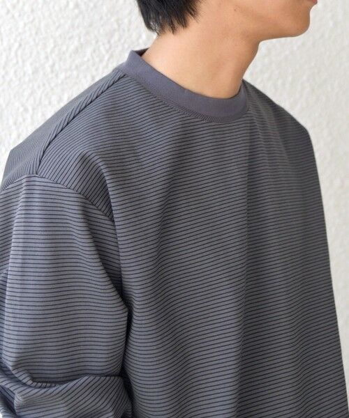SHIPS / シップス Tシャツ | SHIPS any: デザインリブ ハイゲージ ポンチ マイクロ ボーダー Tシャツ (ロンT)◆ | 詳細6
