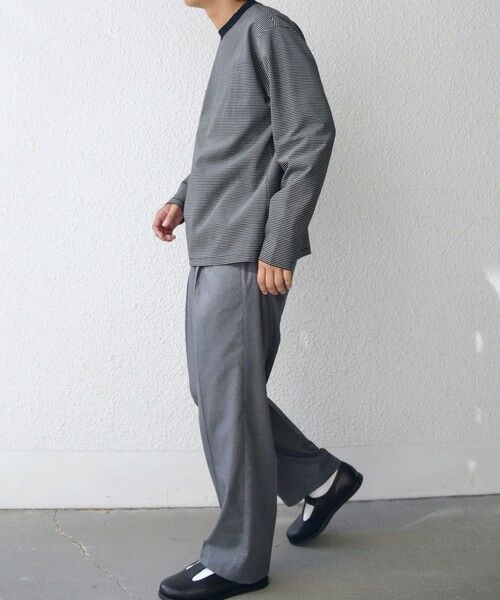 SHIPS / シップス Tシャツ | SHIPS any: デザインリブ ハイゲージ ポンチ マイクロ ボーダー Tシャツ (ロンT)◆ | 詳細14