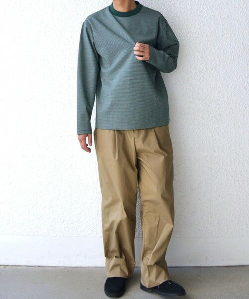 SHIPS / シップス Tシャツ | SHIPS any: デザインリブ ハイゲージ ポンチ マイクロ ボーダー Tシャツ (ロンT)◆ | 詳細21