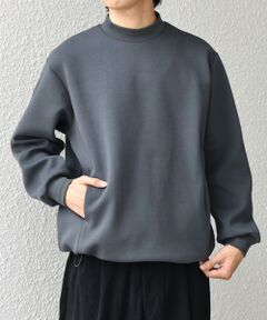 SHIPS / シップス Tシャツ | SHIPS any: クリア ダンボール セミモックネック カットソー (セットアップ対応)◇