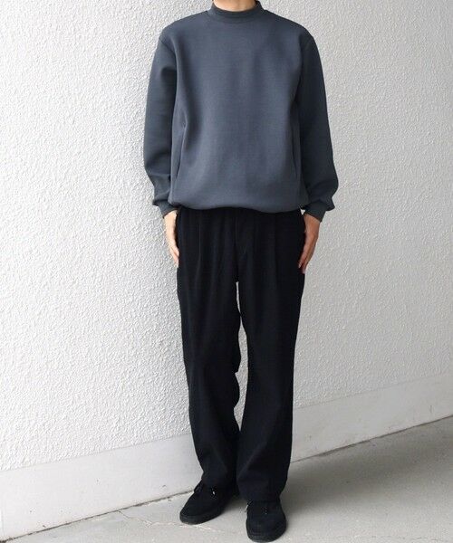 SHIPS / シップス Tシャツ | SHIPS any: クリア ダンボール セミモックネック カットソー (セットアップ対応)◇ | 詳細1