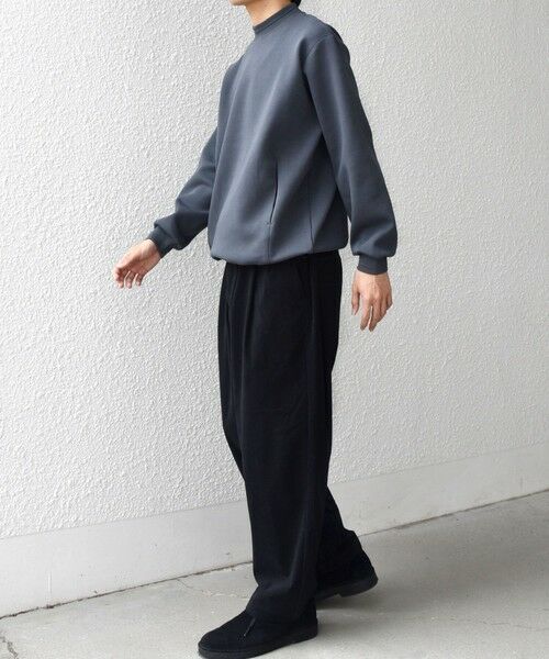 SHIPS / シップス Tシャツ | SHIPS any: クリア ダンボール セミモックネック カットソー (セットアップ対応)◇ | 詳細2