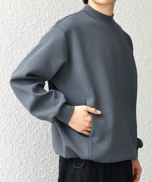 SHIPS / シップス Tシャツ | SHIPS any: クリア ダンボール セミモックネック カットソー (セットアップ対応)◇ | 詳細5