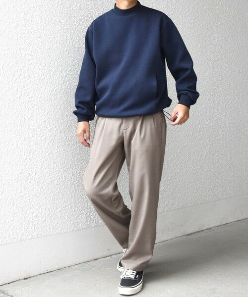 SHIPS / シップス Tシャツ | SHIPS any: クリア ダンボール セミモックネック カットソー (セットアップ対応)◇ | 詳細23