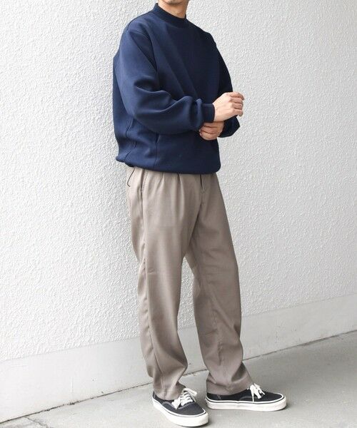 SHIPS / シップス Tシャツ | SHIPS any: クリア ダンボール セミモックネック カットソー (セットアップ対応)◇ | 詳細24