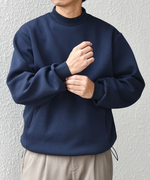 SHIPS / シップス Tシャツ | SHIPS any: クリア ダンボール セミモックネック カットソー (セットアップ対応)◇ | 詳細25