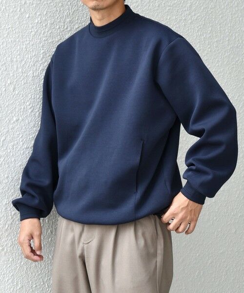 SHIPS / シップス Tシャツ | SHIPS any: クリア ダンボール セミモックネック カットソー (セットアップ対応)◇ | 詳細26