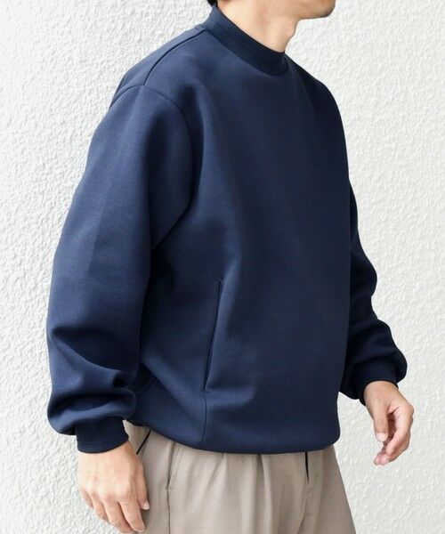 SHIPS / シップス Tシャツ | SHIPS any: クリア ダンボール セミモックネック カットソー (セットアップ対応)◇ | 詳細27