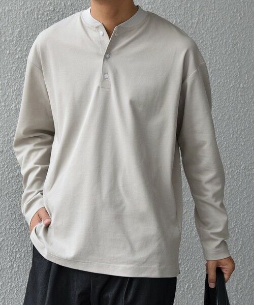 SHIPS / シップス Tシャツ | SHIPS any:〈抗菌防臭/遮熱等〉マルチファンクション ヘンリーネック Tシャツ(ロンT)◇ | 詳細24