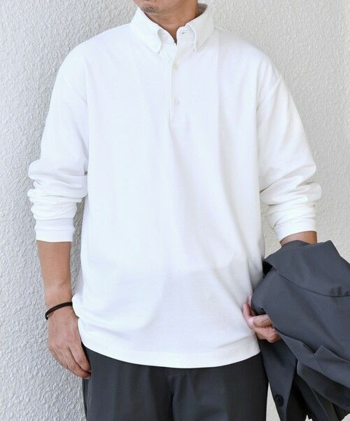 SHIPS / シップス Tシャツ | SHIPS any:〈抗菌防臭/遮熱/UVカット機能等〉 鹿の子 ロングスリーブ ポロシャツ◆ | 詳細3