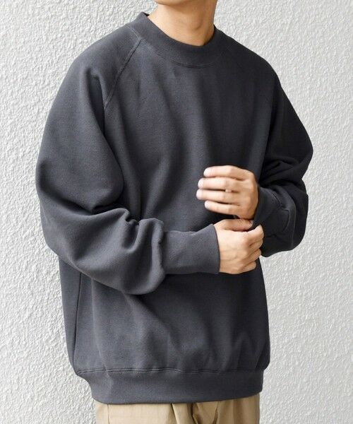 SHIPS / シップス スウェット | SHIPS any: ヴィンテージライク 裏起毛 セミモックネック ラグラン スウェット◇ | 詳細12