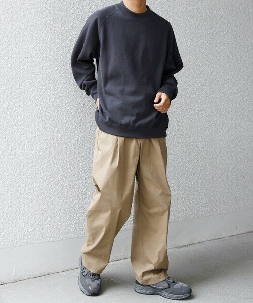 SHIPS / シップス スウェット | SHIPS any: ヴィンテージライク 裏起毛 セミモックネック ラグラン スウェット◇ | 詳細9