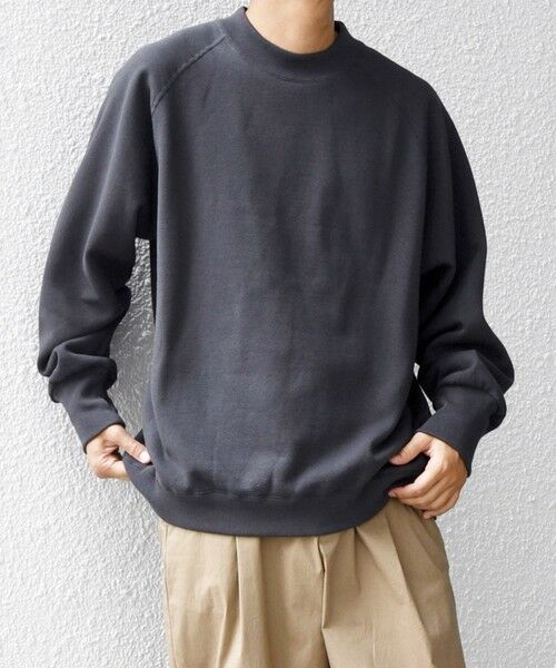 SHIPS / シップス スウェット | SHIPS any: ヴィンテージライク 裏起毛 セミモックネック ラグラン スウェット◇ | 詳細10