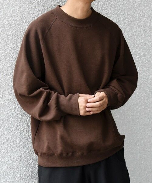 SHIPS / シップス スウェット | SHIPS any: ヴィンテージライク 裏起毛 セミモックネック ラグラン スウェット◇ | 詳細19