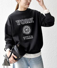 SHIPS / シップス スウェット | SHIPS any: any city カレッジライク プリント&刺繍 リラックス スウェット◇