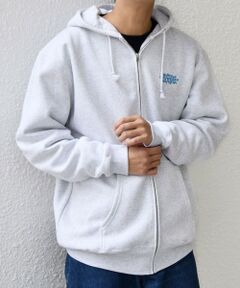 【WEB限定】SHIPS any: ワンポイント ロゴ 裏起毛 スウェット ジップ パーカー◇