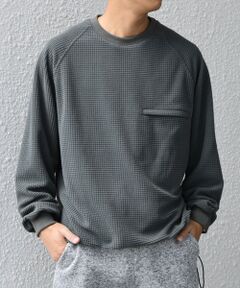 SHIPS / シップス スウェット | SHIPS any:〈洗濯機可能〉グリッド フリース スピンドル ポケット プルオーバー◇
