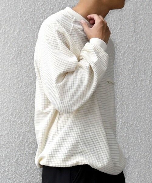 SHIPS / シップス スウェット | SHIPS any:〈洗濯機可能〉グリッド フリース スピンドル ポケット プルオーバー◇ | 詳細5
