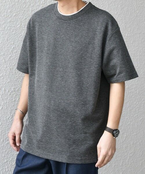 SHIPS / シップス Tシャツ | 【WEB限定】SHIPS any: リネンライク メランジ 鹿の子 フェイク レイヤード Tシャツ◇ | 詳細3