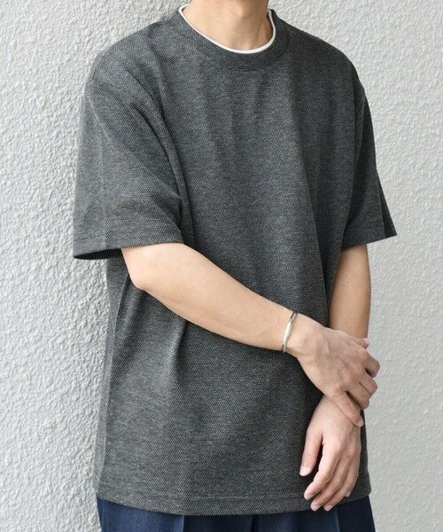 SHIPS / シップス Tシャツ | 【WEB限定】SHIPS any: リネンライク メランジ 鹿の子 フェイク レイヤード Tシャツ◇ | 詳細5