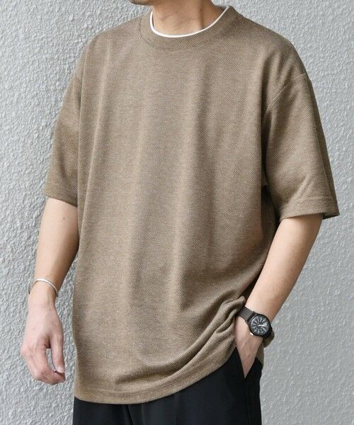 SHIPS / シップス Tシャツ | 【WEB限定】SHIPS any: リネンライク メランジ 鹿の子 フェイク レイヤード Tシャツ◇ | 詳細11