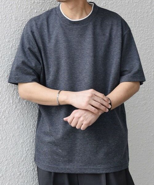 SHIPS / シップス Tシャツ | 【WEB限定】SHIPS any: リネンライク メランジ 鹿の子 フェイク レイヤード Tシャツ◇ | 詳細17