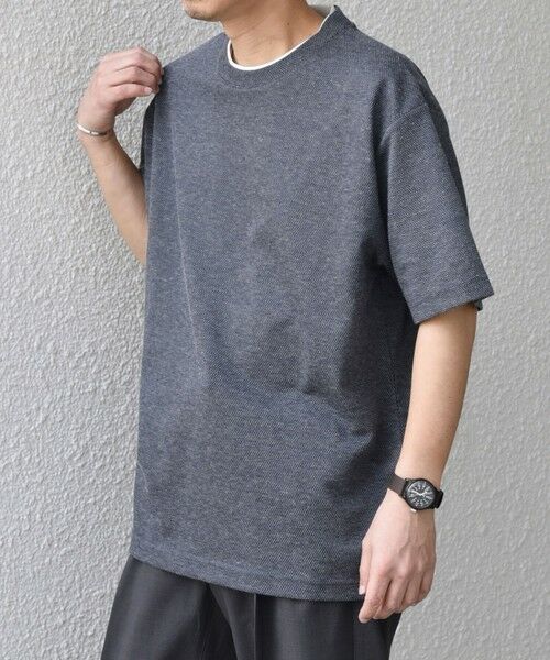 SHIPS / シップス Tシャツ | 【WEB限定】SHIPS any: リネンライク メランジ 鹿の子 フェイク レイヤード Tシャツ◇ | 詳細18