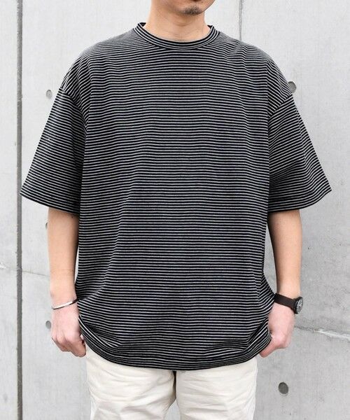 SHIPS / シップス Tシャツ | SHIPS any: マイクロボーダー ミニ裏毛 ライト スウェット ライク Tシャツ◇ | 詳細11