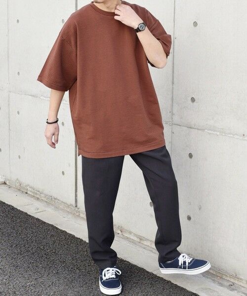 SHIPS / シップス Tシャツ | SHIPS any: マイクロボーダー ミニ裏毛 ライト スウェット ライク Tシャツ◇ | 詳細16