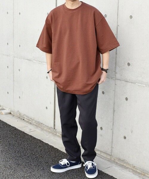 SHIPS / シップス Tシャツ | SHIPS any: マイクロボーダー ミニ裏毛 ライト スウェット ライク Tシャツ◇ | 詳細17