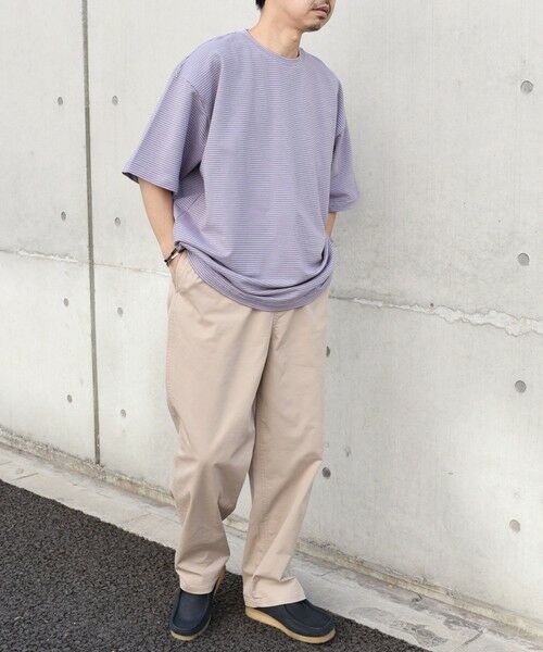 SHIPS / シップス Tシャツ | SHIPS any: マイクロボーダー ミニ裏毛 ライト スウェット ライク Tシャツ◇ | 詳細27