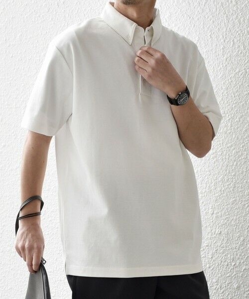SHIPS / シップス ポロシャツ | SHIPS any:〈接触冷感/遮熱/UVカット機能等〉サマーファンクション 鹿の子 ボタンダウンポロシャツ◇ | 詳細3