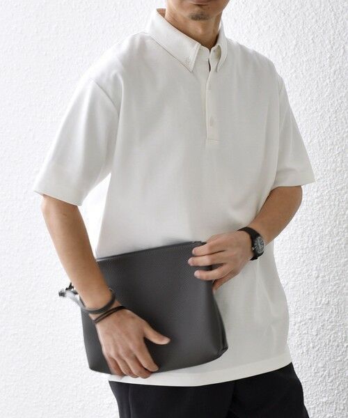 SHIPS / シップス ポロシャツ | SHIPS any:〈接触冷感/遮熱/UVカット機能等〉サマーファンクション 鹿の子 ボタンダウンポロシャツ◇ | 詳細4