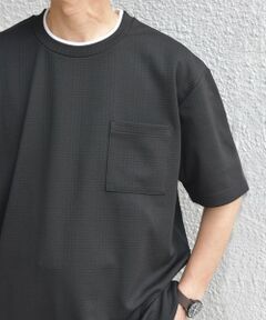 SHIPS / シップス Tシャツ | 【WEB限定】SHIPS any: ジャカード フェイクレイヤード ポケット Tシャツ◇