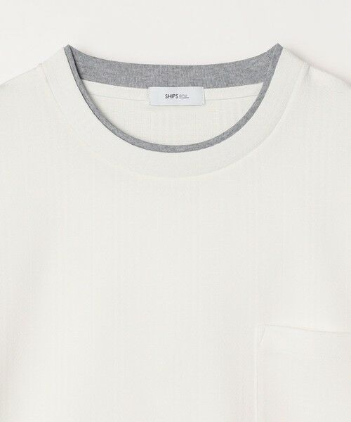 SHIPS / シップス Tシャツ | 【WEB限定】SHIPS any: ジャカード フェイクレイヤード ポケット Tシャツ◇ | 詳細7