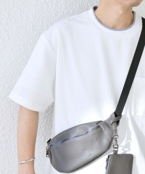 SHIPS / シップス Tシャツ | 【WEB限定】SHIPS any: ジャカード フェイクレイヤード ポケット Tシャツ◇ | 詳細5