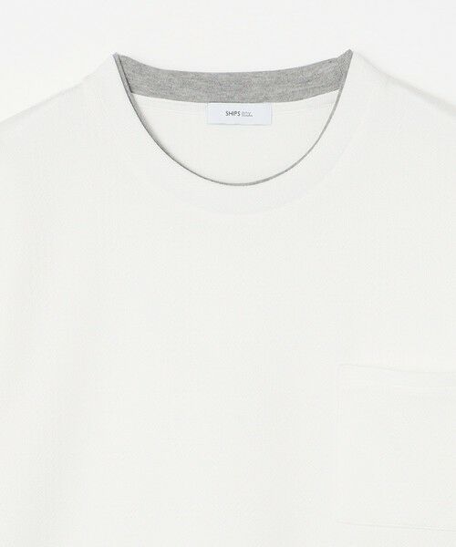 SHIPS / シップス Tシャツ | 【WEB限定】SHIPS any: ジャカード フェイクレイヤード ポケット Tシャツ◇ | 詳細19