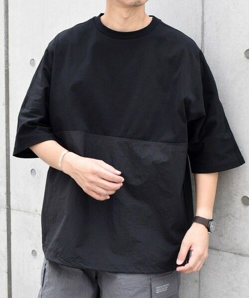 SHIPS / シップス Tシャツ | SHIPS any: コットン / ナイロン コンビ スケアスリーブ スピンドル ワイド Tシャツ◇ | 詳細13