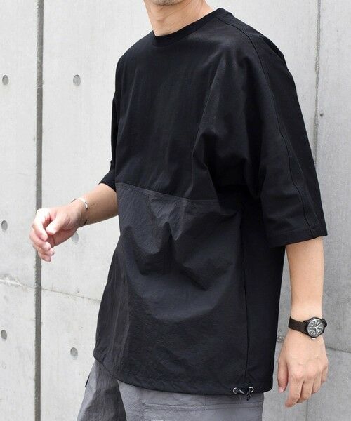 SHIPS / シップス Tシャツ | SHIPS any: コットン / ナイロン コンビ スケアスリーブ スピンドル ワイド Tシャツ◇ | 詳細14