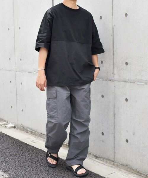SHIPS / シップス Tシャツ | SHIPS any: コットン / ナイロン コンビ スケアスリーブ スピンドル ワイド Tシャツ◇ | 詳細11