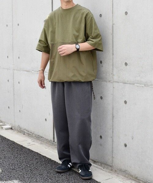 SHIPS / シップス Tシャツ | SHIPS any: コットン / ナイロン コンビ スケアスリーブ スピンドル ワイド Tシャツ◇ | 詳細24