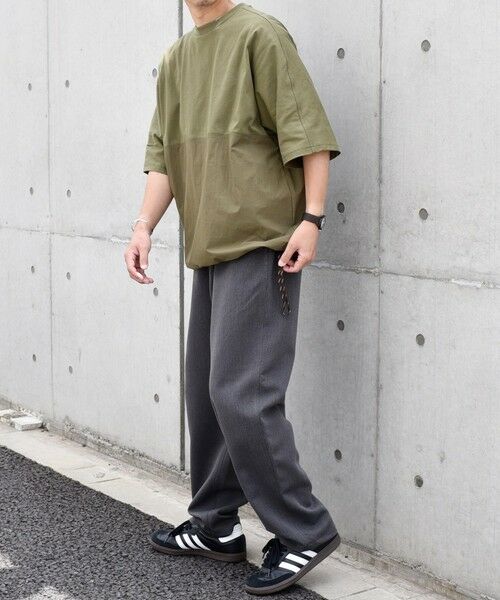 SHIPS / シップス Tシャツ | SHIPS any: コットン / ナイロン コンビ スケアスリーブ スピンドル ワイド Tシャツ◇ | 詳細25