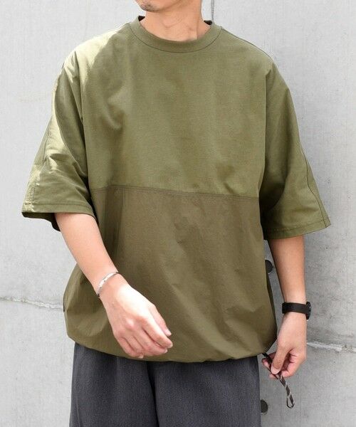 SHIPS / シップス Tシャツ | SHIPS any: コットン / ナイロン コンビ スケアスリーブ スピンドル ワイド Tシャツ◇ | 詳細26