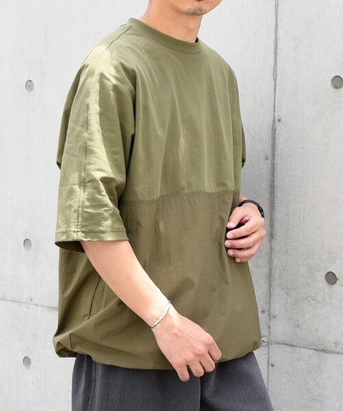 SHIPS / シップス Tシャツ | SHIPS any: コットン / ナイロン コンビ スケアスリーブ スピンドル ワイド Tシャツ◇ | 詳細27