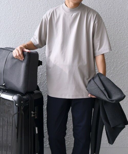 SHIPS / シップス Tシャツ | SHIPS any:〈接触冷感/遮熱/UVカット機能等〉サマーファンクション モックネック Tシャツ 25SS◇ | 詳細9